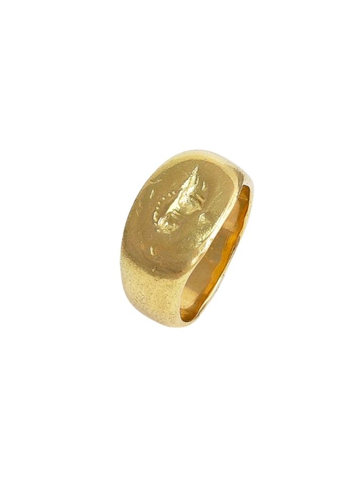 Amyclides signet ring - solid gold