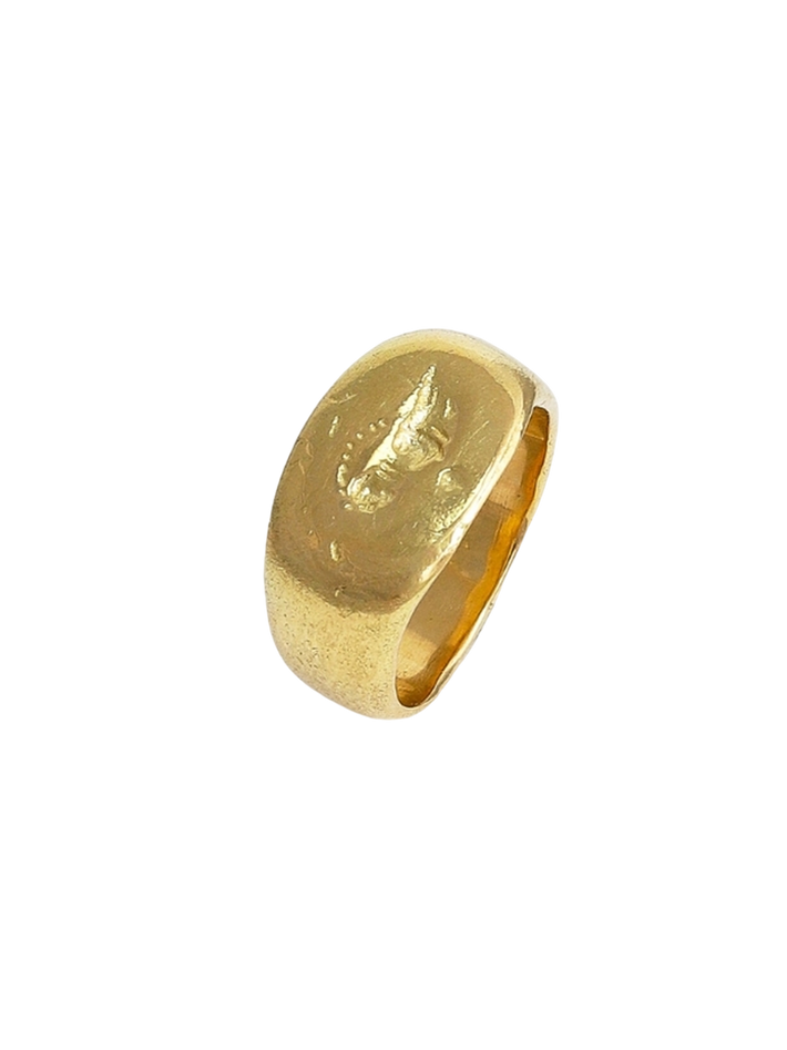 Amyclides signet ring - solid gold