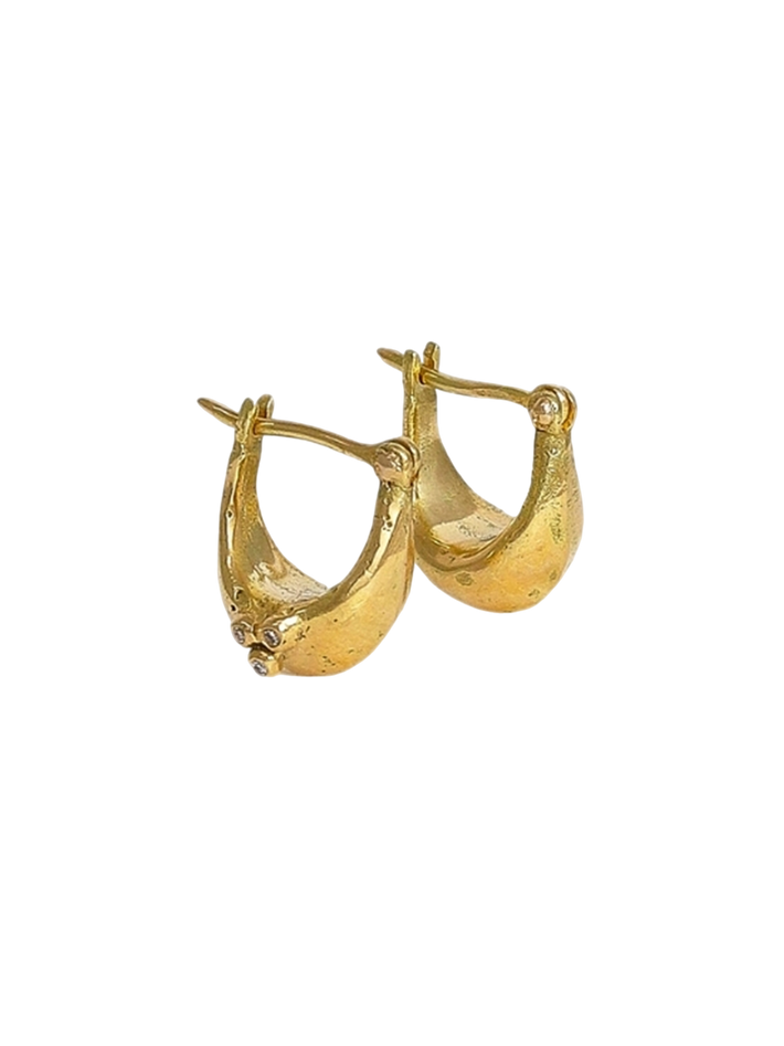 Hellespont earrings with diamond - solid gold