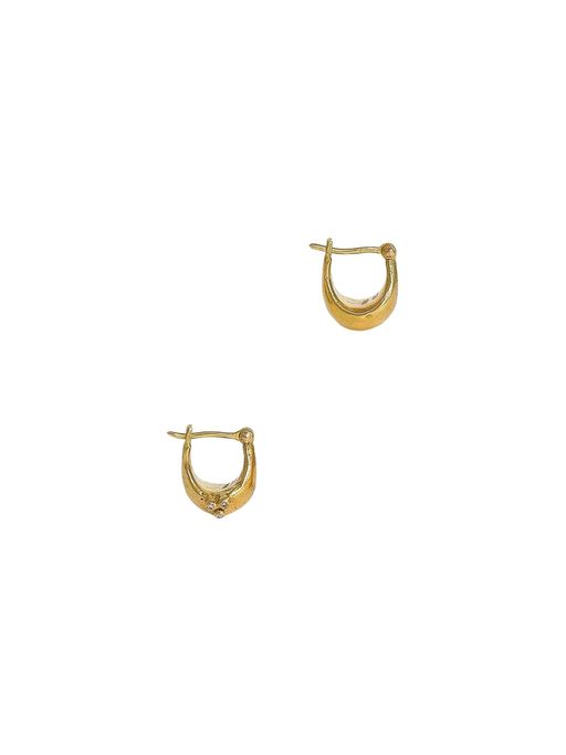 Hellespont earrings with diamond - solid gold photo