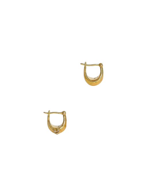 Hellespont earrings with diamond - solid gold photo