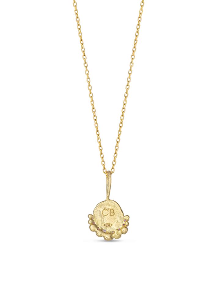 Gorgoneion radiance pendant with diamonds