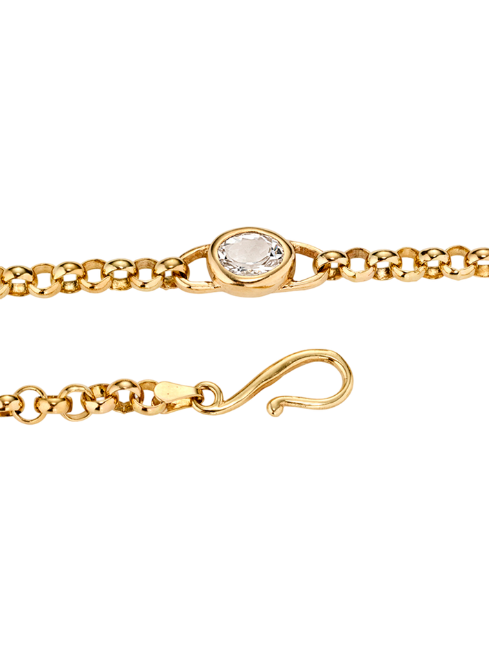 Mermesa chain necklace with quartz - solid gold