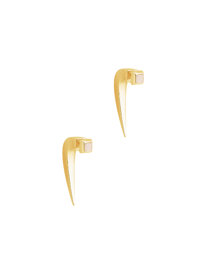 Amazon earrings gold with moonstone