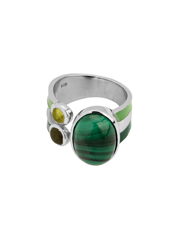 Green striped ring