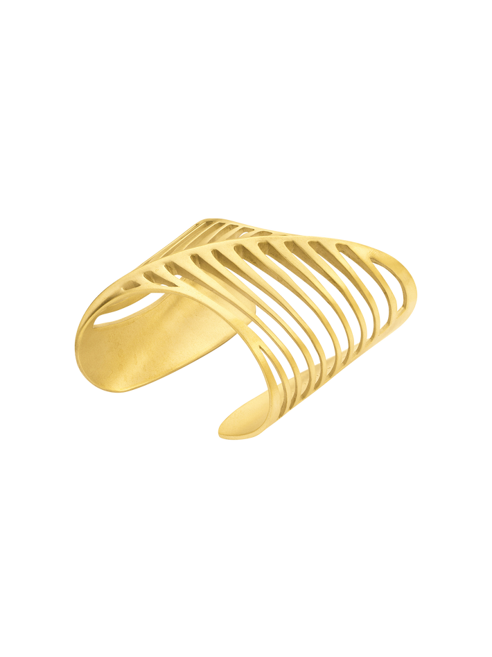 Sharch cut out bangle gold