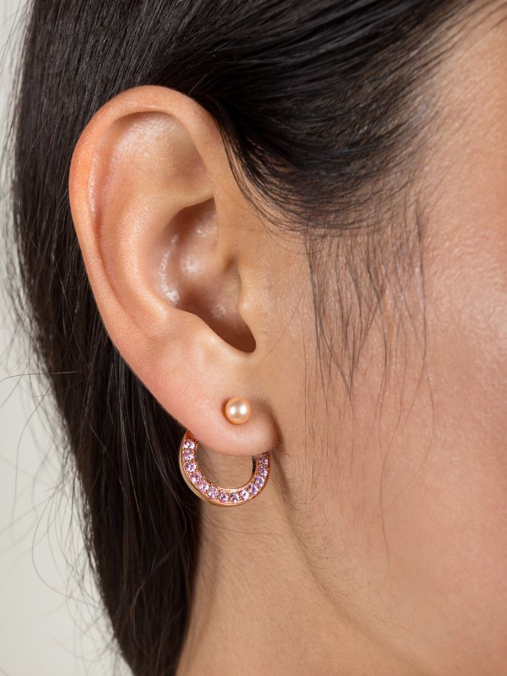Snaketric disc earrings