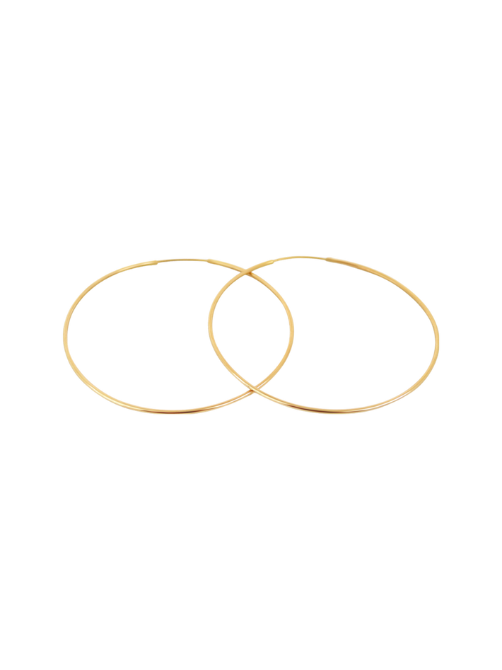 Eco-fine maxi hoops yellow gold