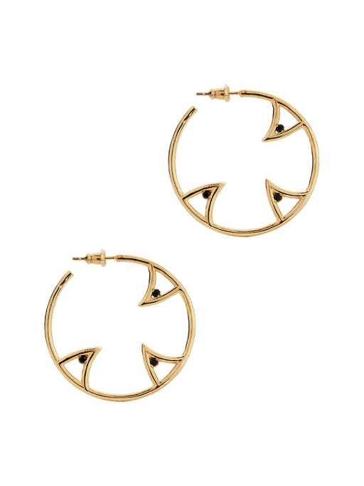 Sharch hoops gold with spinel photo