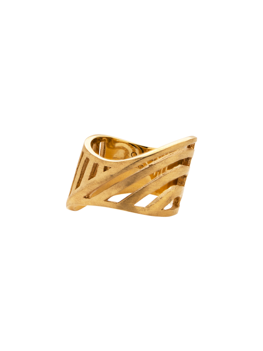 Sharch cut out ring gold photo