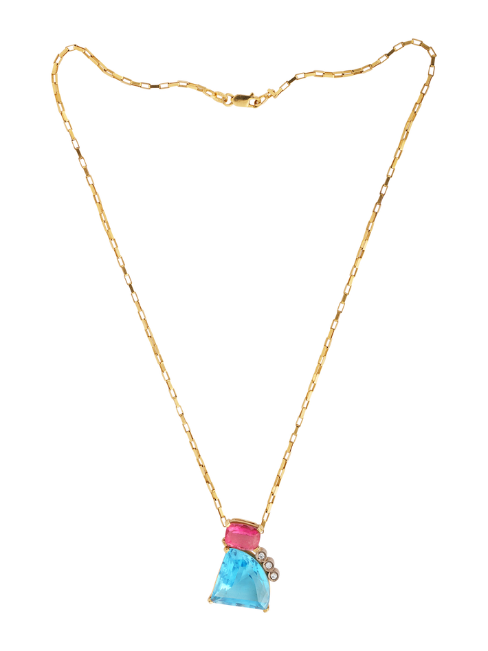 Multi-colored  geometric pendant