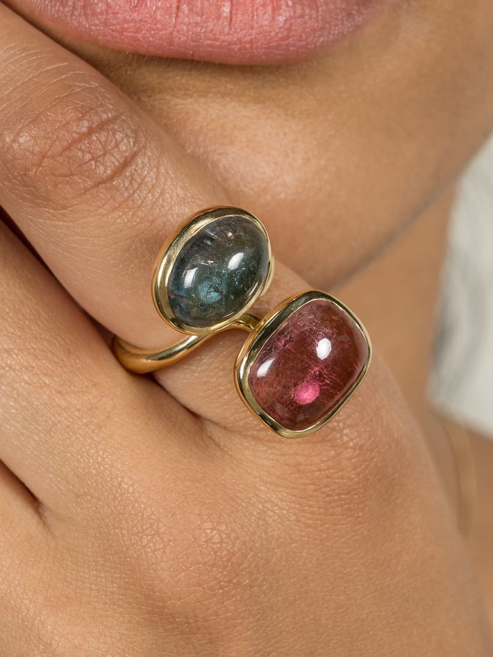 Double cabochon ring