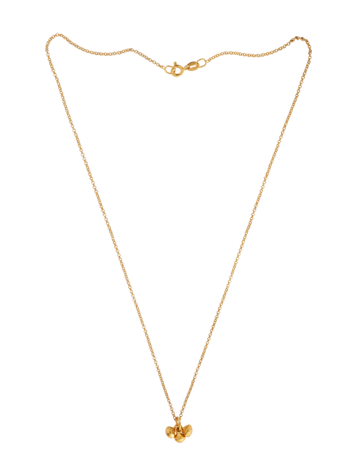 18kt gold vermeil triple pebble necklace photo