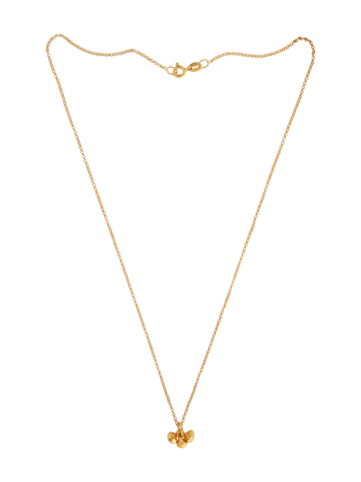 18kt gold vermeil triple pebble necklace