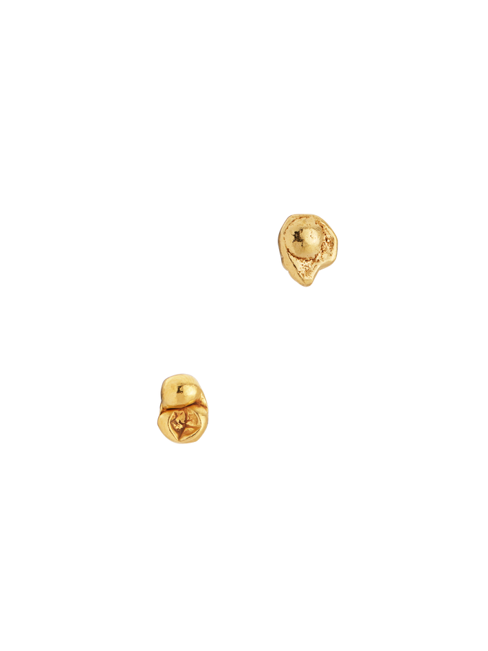 18kt gold vermeil pinch stud earrings no.6
