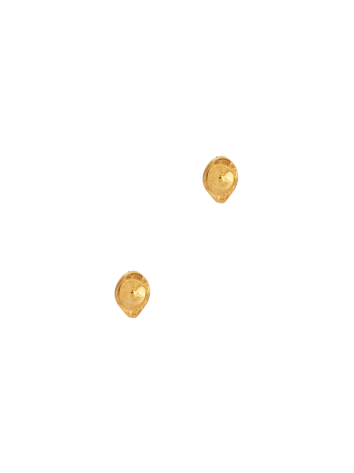 18kt gold vermeil pinch stud earrings no.7