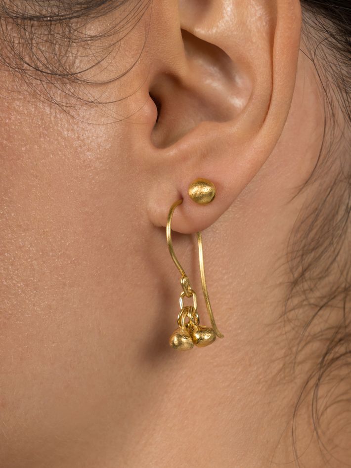 18kt gold vermeil pebble drop earrings