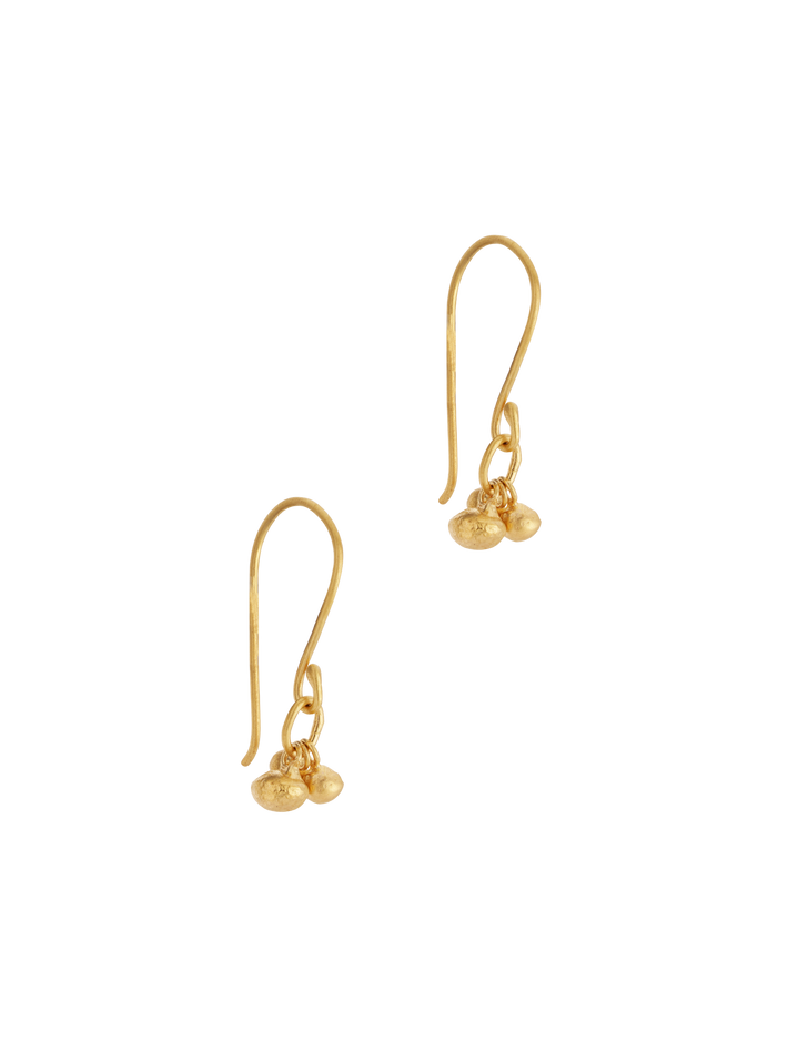 18kt gold vermeil pebble drop earrings