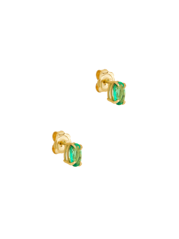 18kt yellow gold 1.32ct emerald earrings