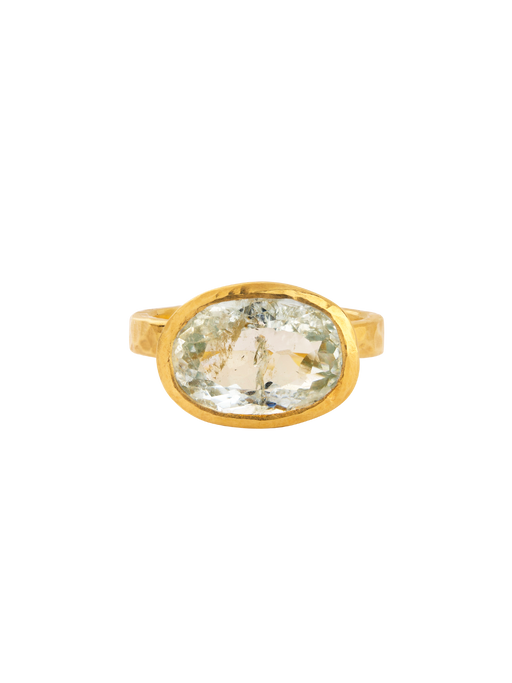 18kt gold vermeil aquamarine ring photo