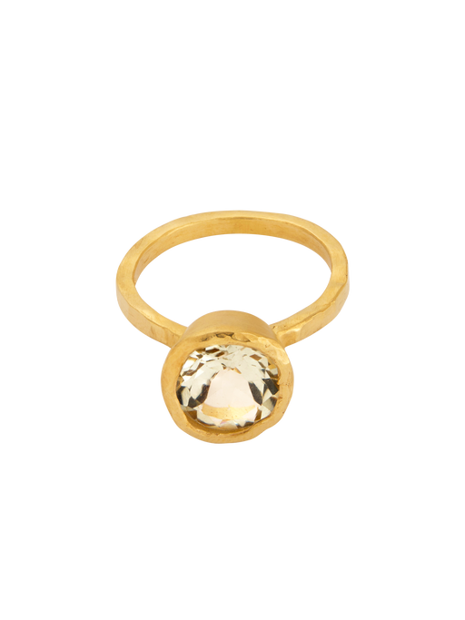 18kt gold vermeil green amethyst ring photo