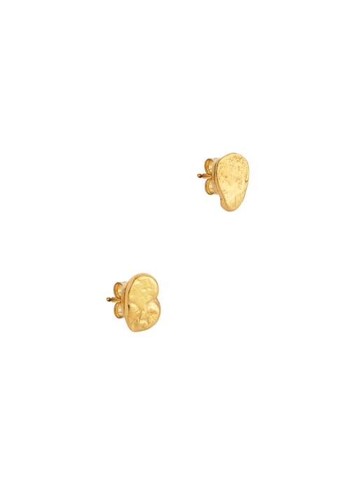 18kt gold vermeil pinch stud earrings no.10 photo