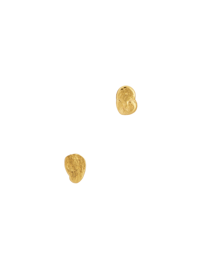 18kt gold vermeil pinch stud earrings no.10