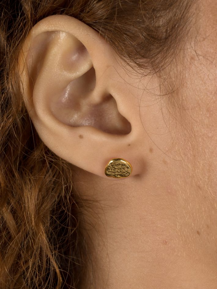 18kt gold vermeil pinch stud earrings no.5