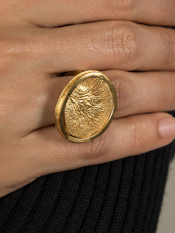 18kt gold vermeil tree of life ring