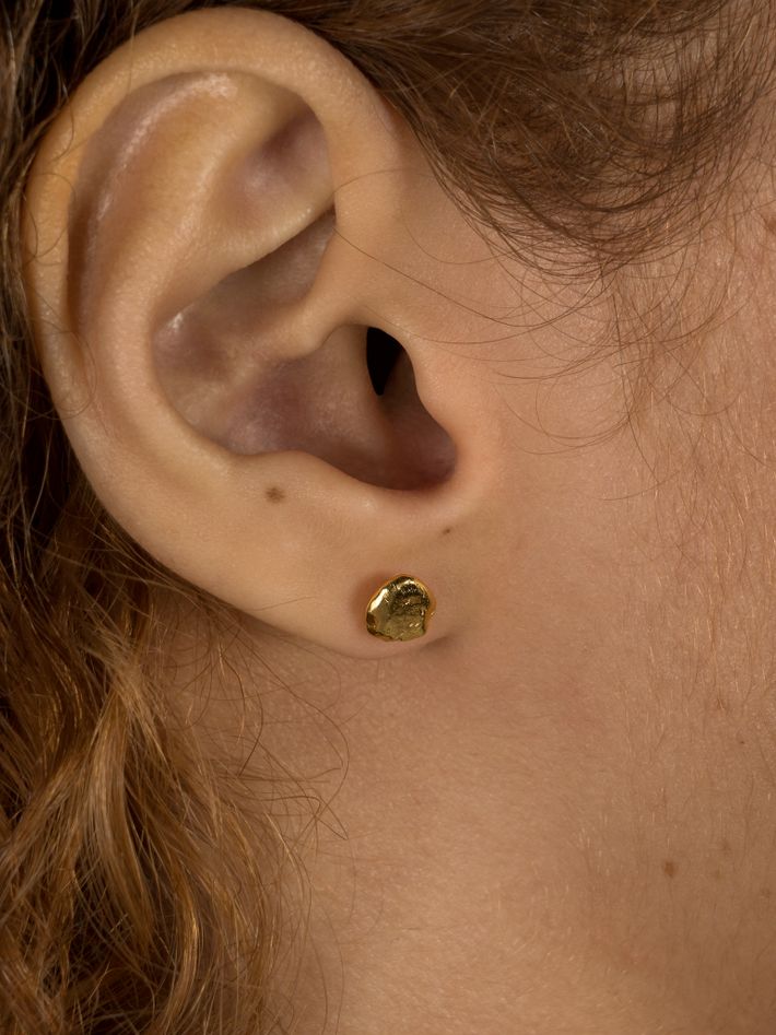18kt gold vermeil pinch stud earrings no.8