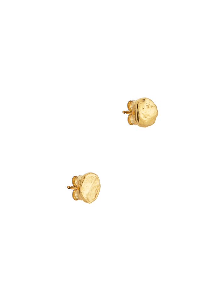 18kt gold vermeil pinch stud earrings no.8