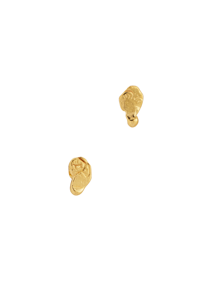 18kt gold vermeil pinch stud earrings no.9