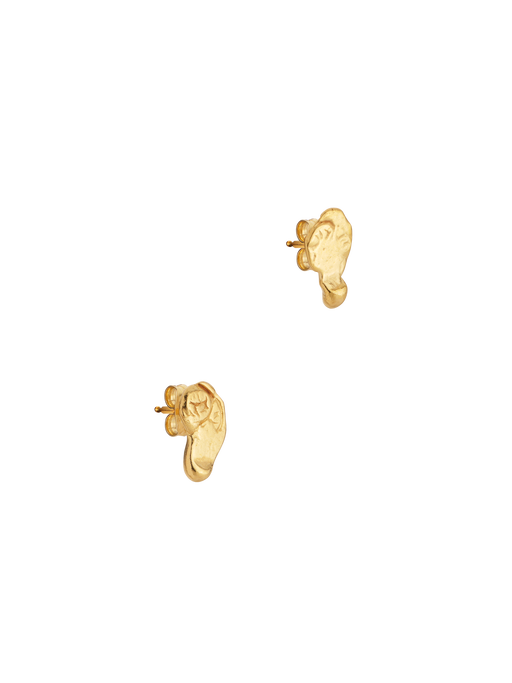 18kt gold vermeil pinch stud earrings no.9 photo