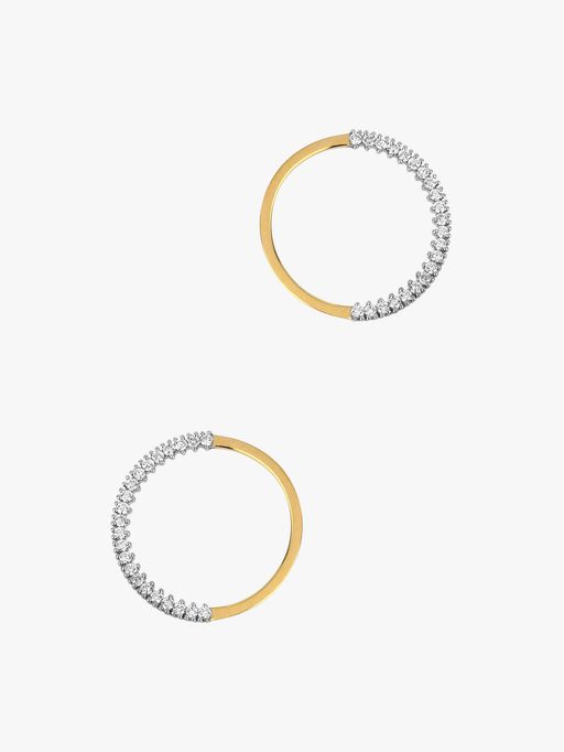 Diamond tennis earrings photo