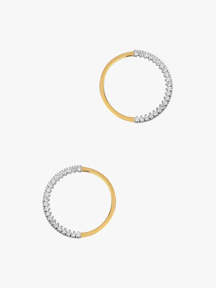 Diamond tennis earrings