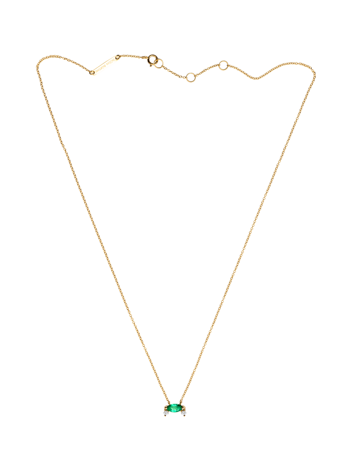 Dancing marquise emerald necklace