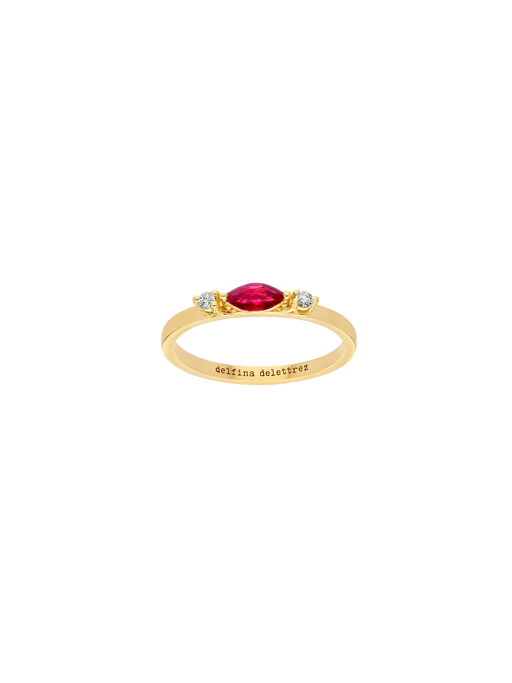 Dancing Diamonds marquise ring ruby photo