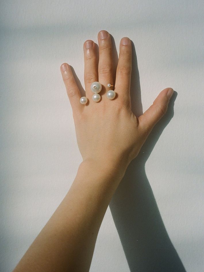 Pearl piercing ring