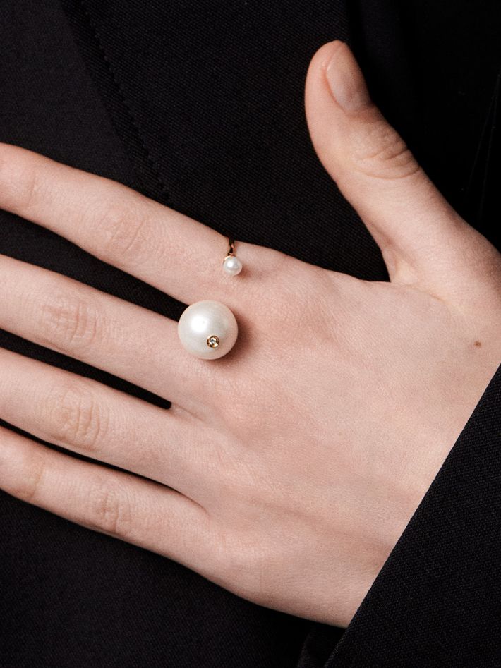 Pearl piercing ring