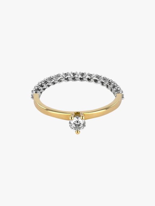 Diamond solitaire tennis ring photo