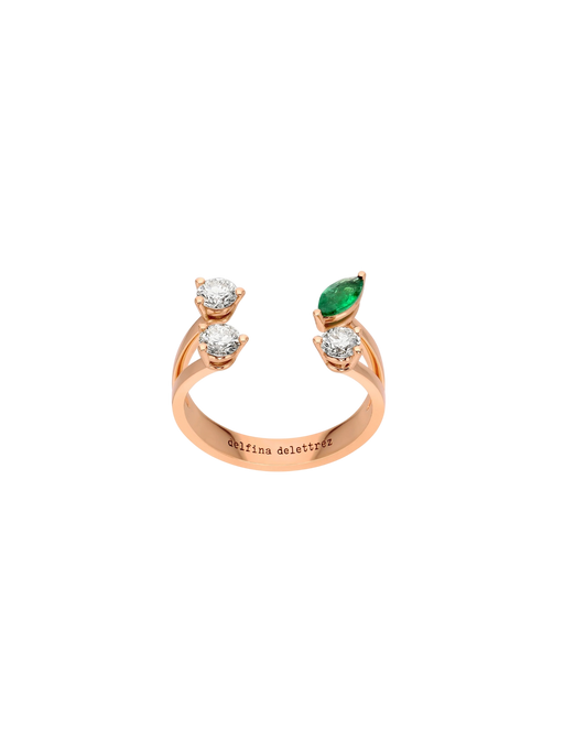 Dots emerald ring photo