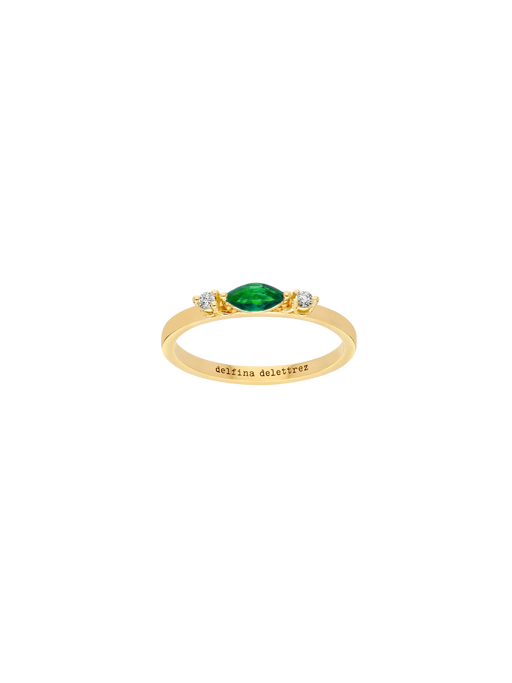 Dancing Diamonds marquise ring emerald photo