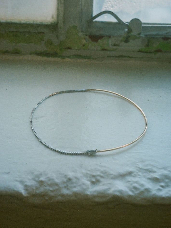 Diamond tennis necklace