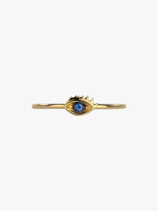 Micro eye sapphire ring photo