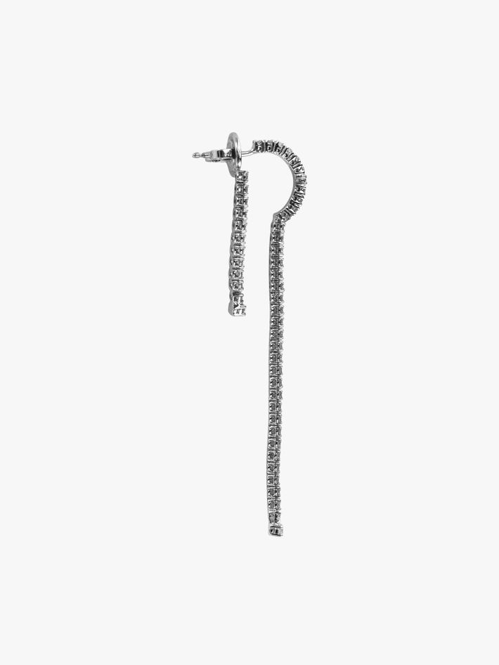 Diamond tennis drop earring