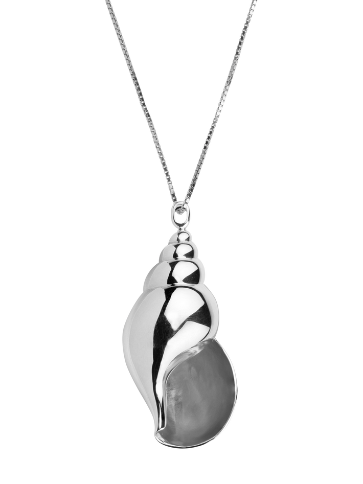 Lune & coquillage necklace - sterling silver