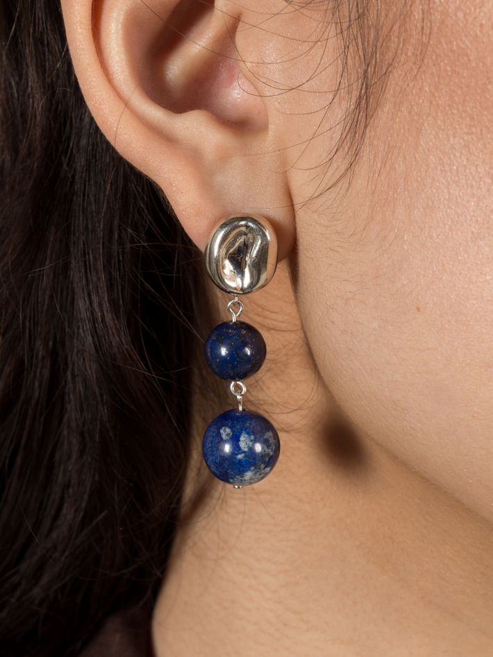 Valentine earrings - lapis lazuli & sterling silver