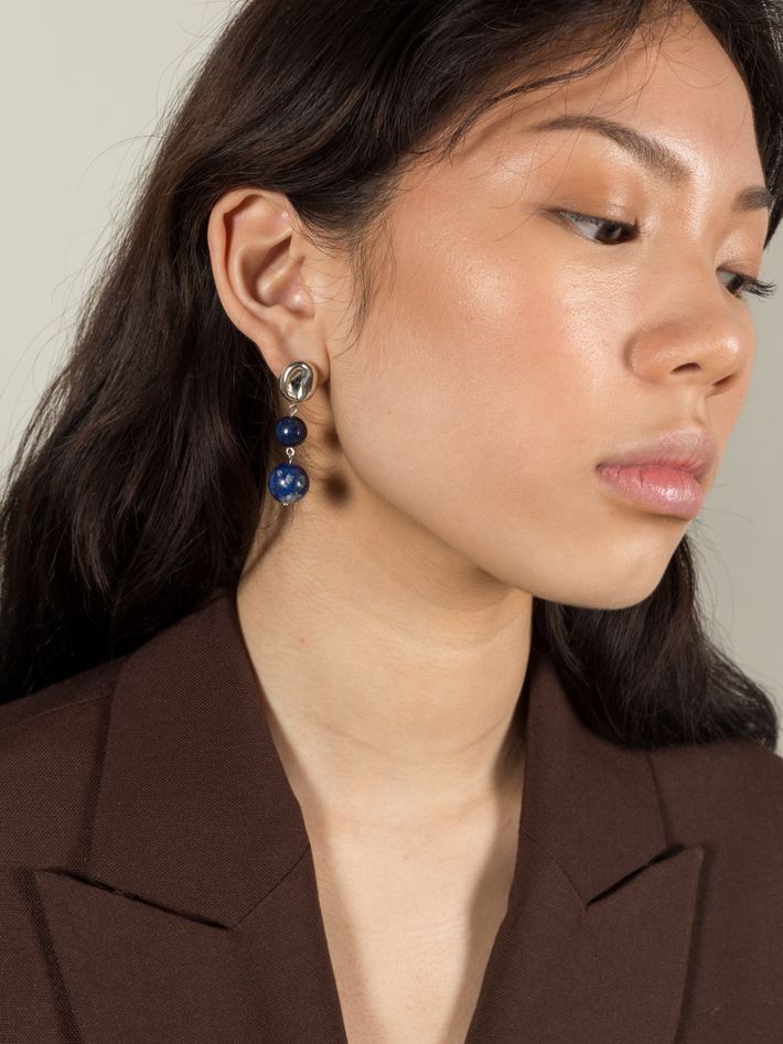 Valentine earrings - lapis lazuli & sterling silver