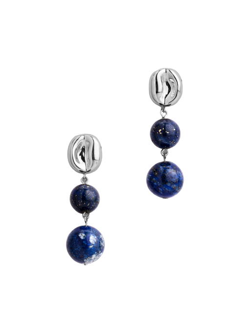 Valentine earrings - lapis lazuli & sterling silver photo