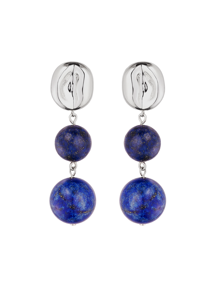 Valentine earrings - lapis lazuli & sterling silver